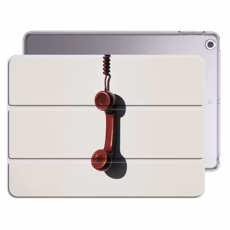 iPad hoes - Telefoon - Koord - Rood - Minimalistisch — 1
