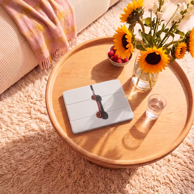 iPad hoes - Telefoon - Koord - Rood - Minimalistisch — 2