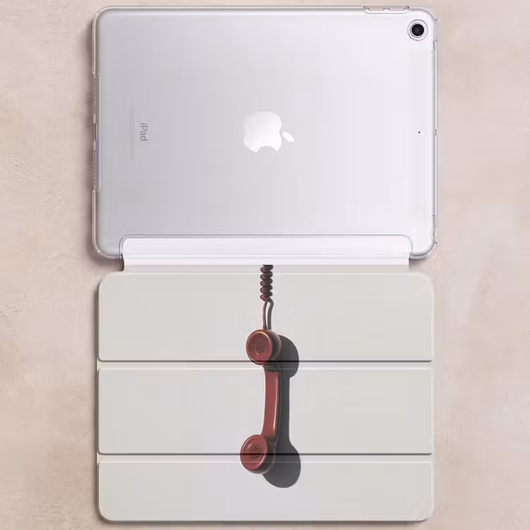 iPad hoes - Telefoon - Koord - Rood - Minimalistisch — 6