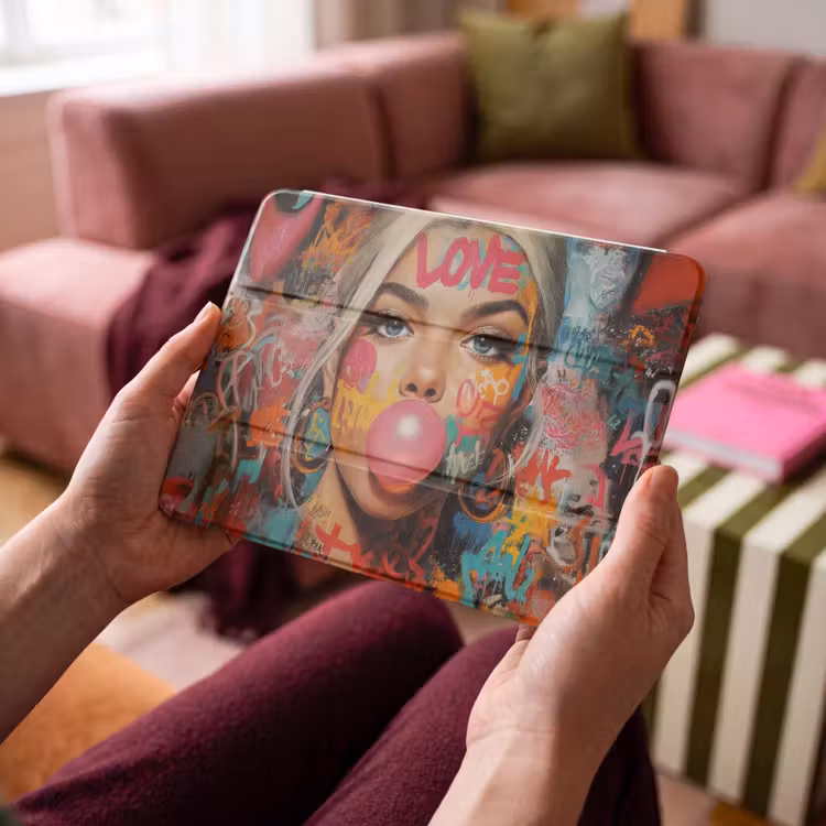 iPad hoes - Vrouw - Kauwgom - Graffiti - Love — 3