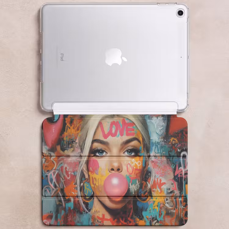 iPad hoes - Vrouw - Kauwgom - Graffiti - Love — 6