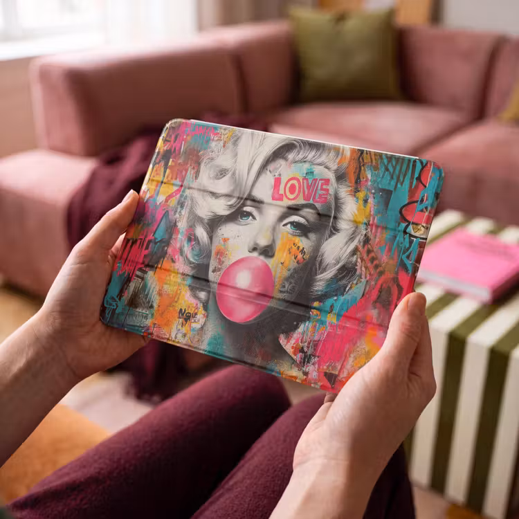 iPad hoes - Vrouw - Kauwgom - Graffiti - Neonkleuren — 3