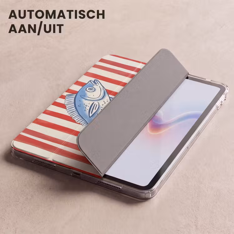 iPad hoes - Vissen - Verticale strepen - Blauw - Rood — 4