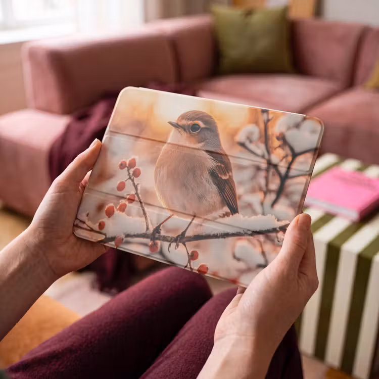 iPad hoes - Vogel - Tak - Winter - Dieren - Sneeuw — 3