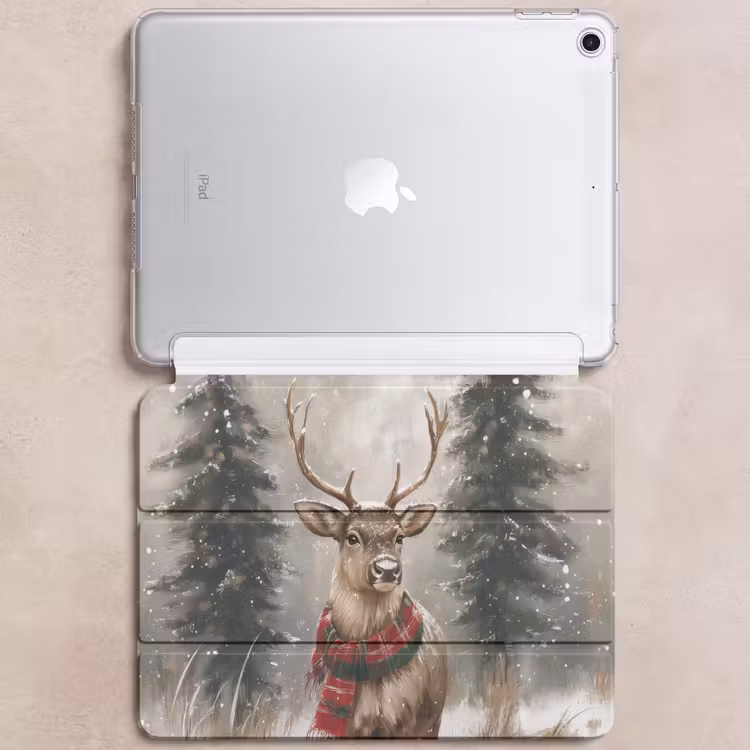iPad hoes - Winter - Bos - Rendier - Donker — 6