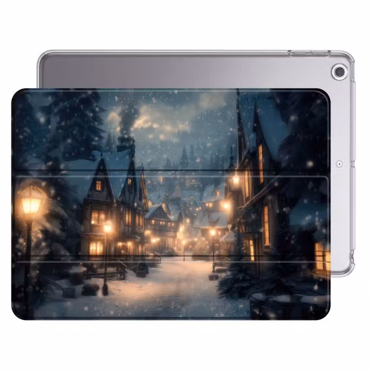 iPad hoes - Winterdorp - Sneeuw - Donker — 1