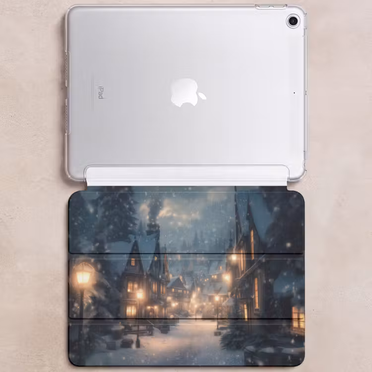 iPad hoes - Winterdorp - Sneeuw - Donker — 6