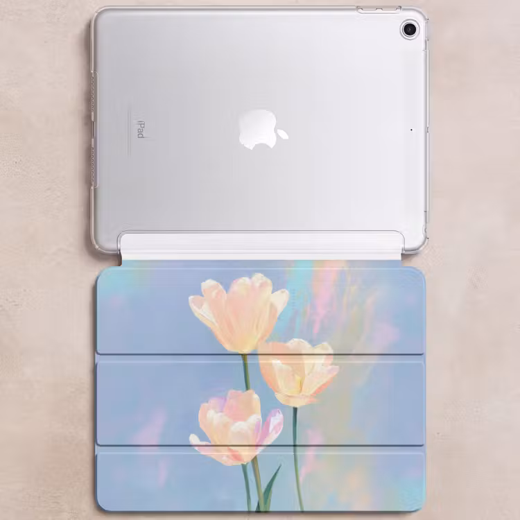 iPad hoes - Tulpen - Roze accenten - Blauw — 6