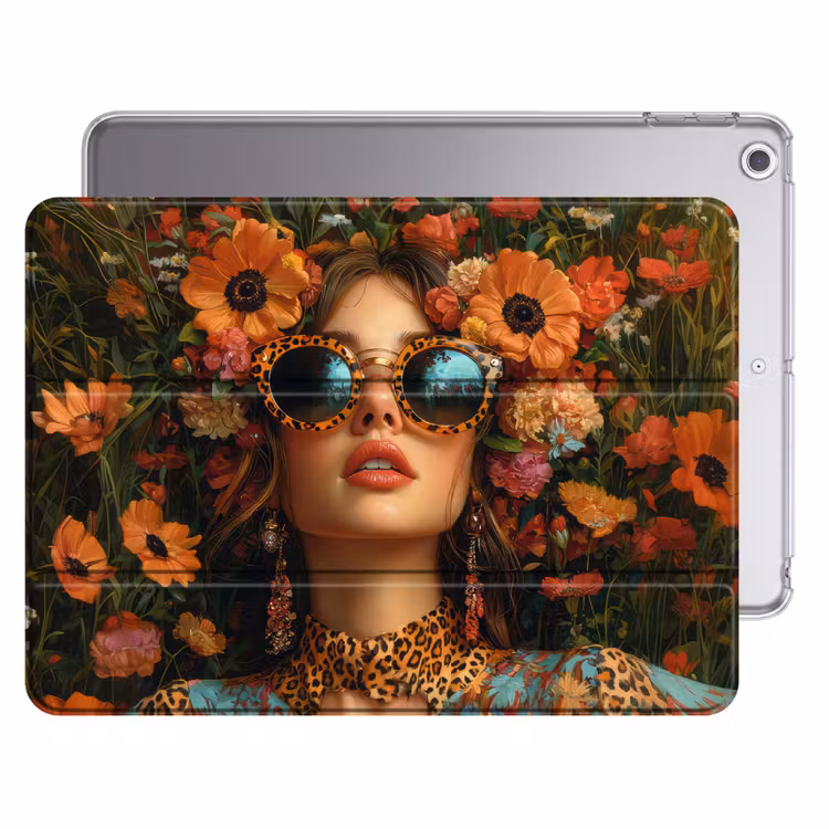 iPad hoes - Vrouwen - Bloemen - Modern - Bril - Abstract — 1