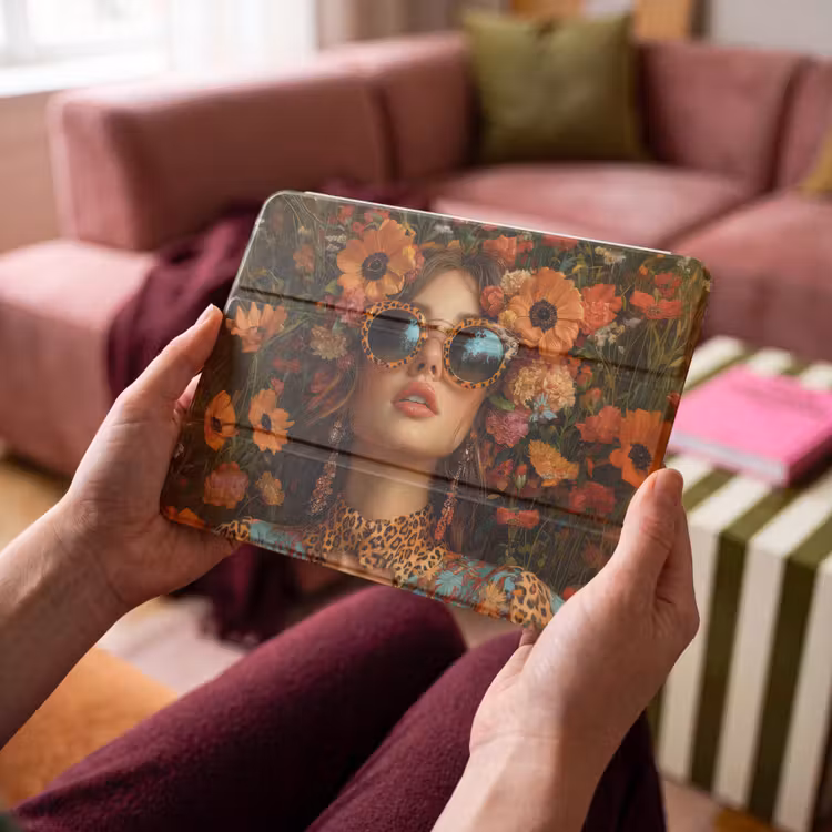 iPad hoes - Vrouwen - Bloemen - Modern - Bril - Abstract — 3