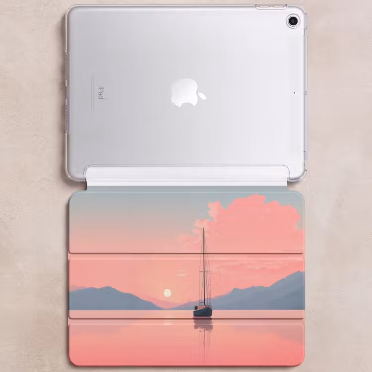 iPad hoes - Zeilboot - Roze zee - Zonsondergang - Bergen — 6
