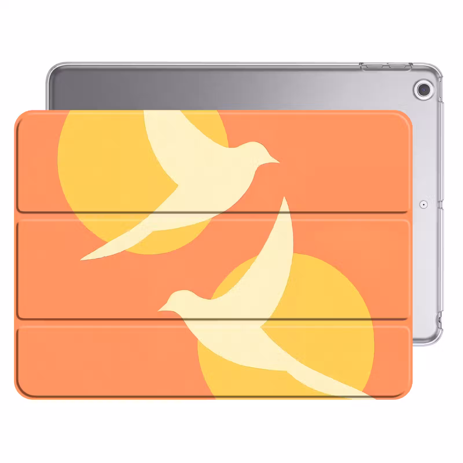 iPad hoes - Vogels - Cirkels - Geel — 1