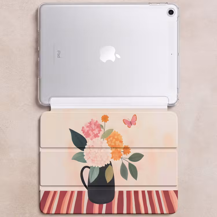 iPad hoes - Vaas - Bloemen - Vlinder - Rood — 6