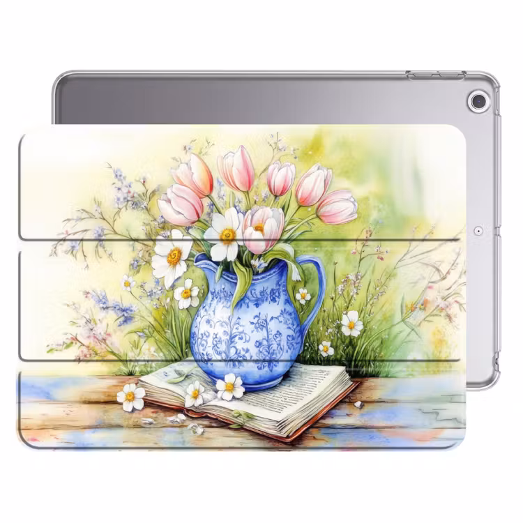 iPad hoes - Vaas - Delftsblauw - Madeliefjes — 1