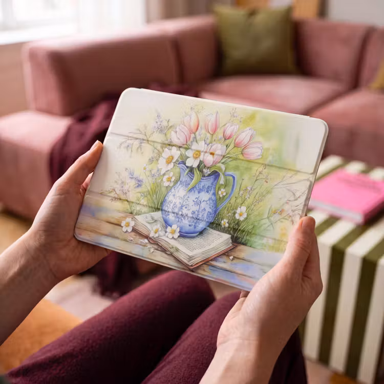iPad hoes - Vaas - Delftsblauw - Madeliefjes — 3