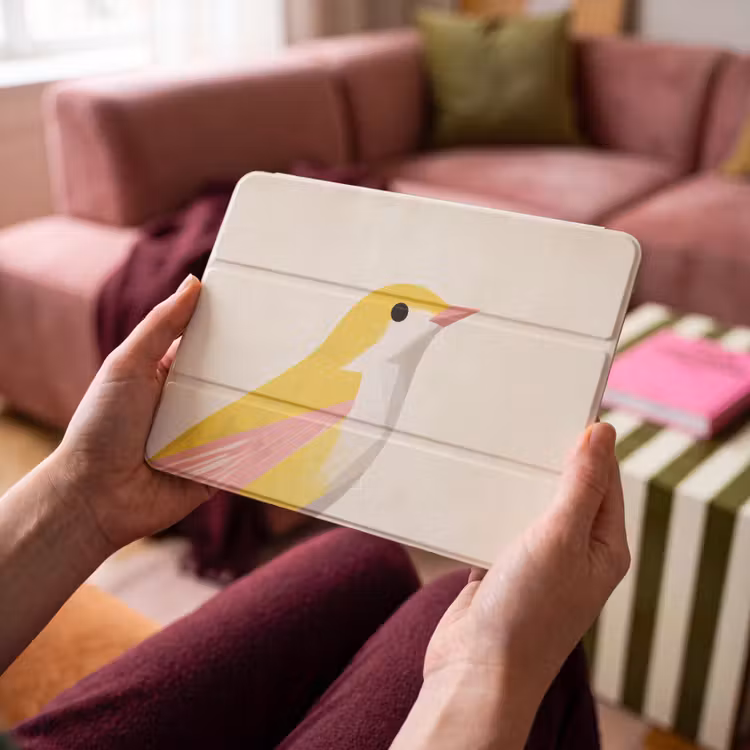 iPad hoes - Vogel - Minimalistisch - Geel — 3