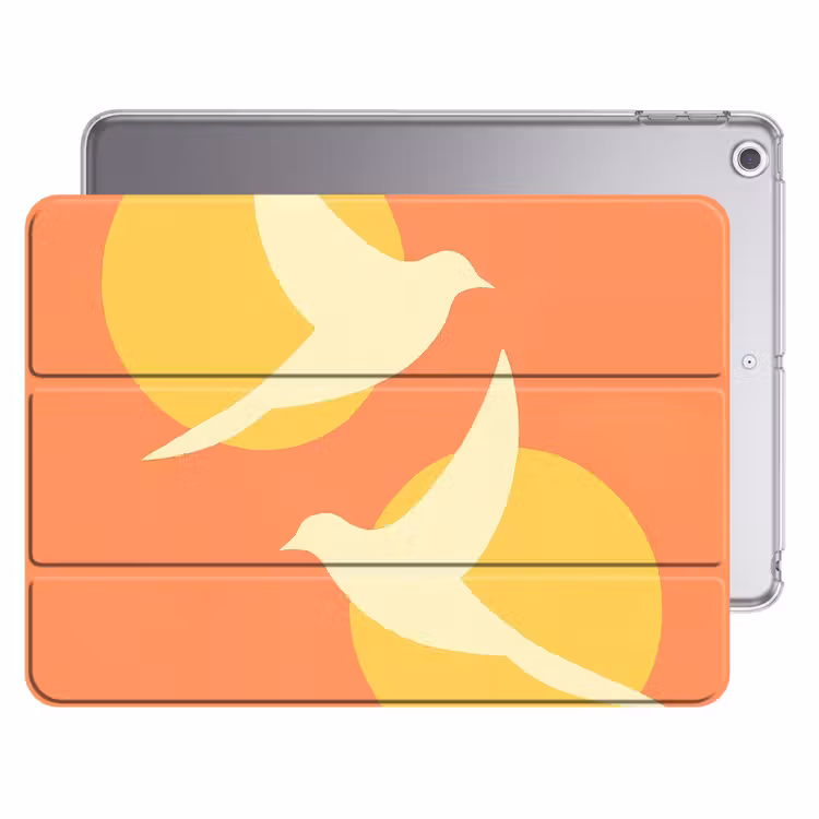 iPad hoes - Vogels - Cirkels - Geel — 1