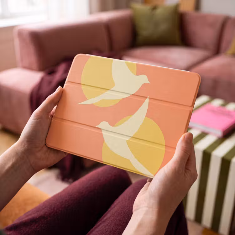 iPad hoes - Vogels - Cirkels - Geel — 3