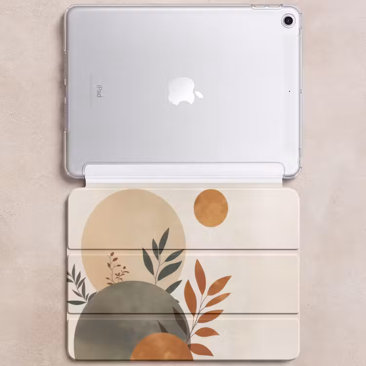iPad hoes - Vormen - Rond - Bladeren - Beige — 6