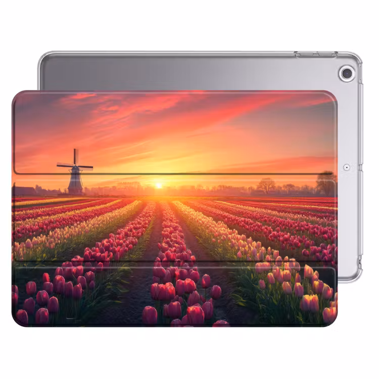 iPad hoes - Windmolen - Zonsondergang - Landschap — 1