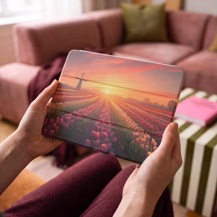 iPad hoes - Windmolen - Zonsondergang - Landschap — 3