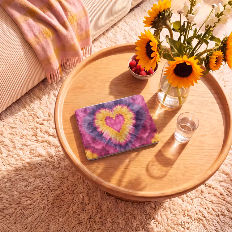 iPad hoes - Tie dye - Hartvorm - Vlammen - Oranje — 2