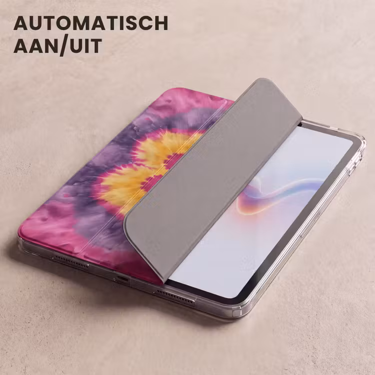 iPad hoes - Tie dye - Hartvorm - Vlammen - Oranje — 4
