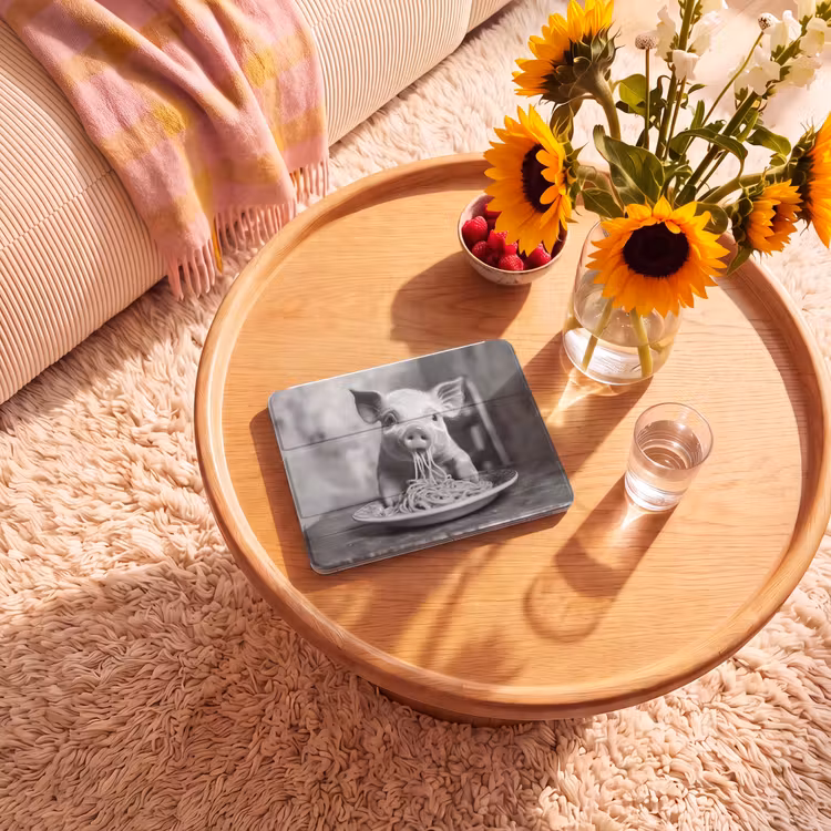 iPad hoes - Varken - Schattig - Spaghetti - Zwart wit - Dier — 2