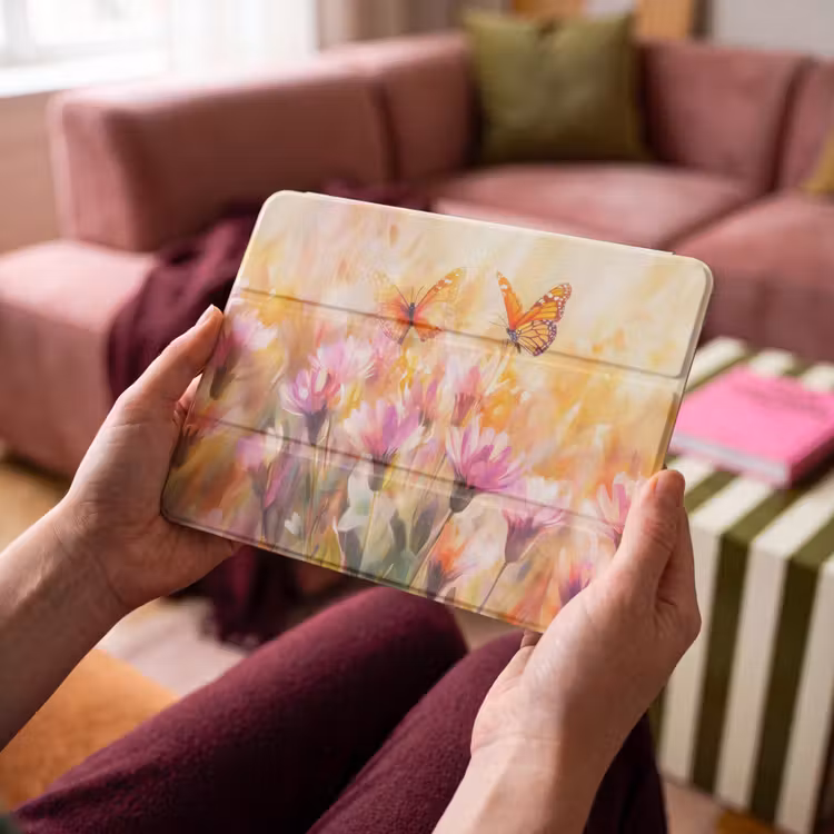 iPad hoes - Vlinders - Oranje - Bloemen — 3