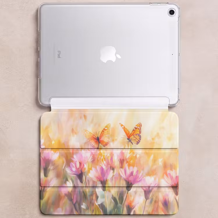 iPad hoes - Vlinders - Oranje - Bloemen — 6