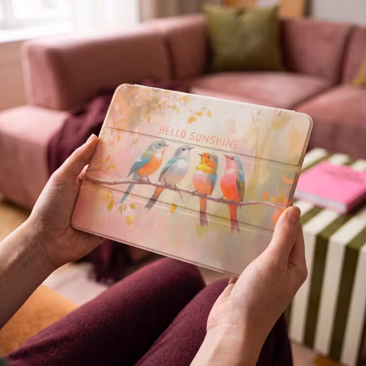 iPad hoes - Vogels - Tak - Quote - Roze — 3
