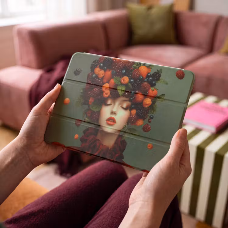 iPad hoes - Vrouw - Aardbeien - Frambozen - Bramen - Bessen — 3