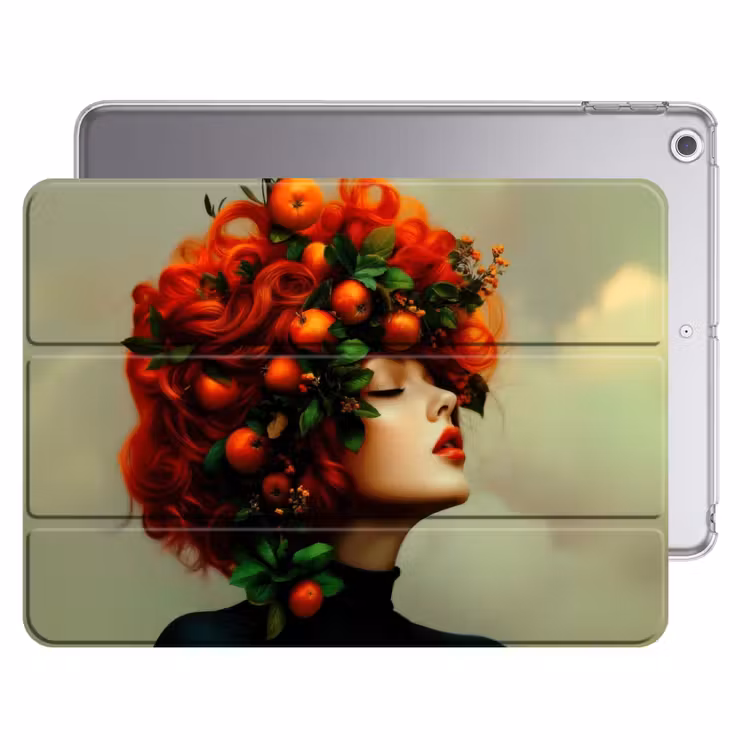 iPad hoes - Vrouw - Appels - Rood - Bladeren — 1