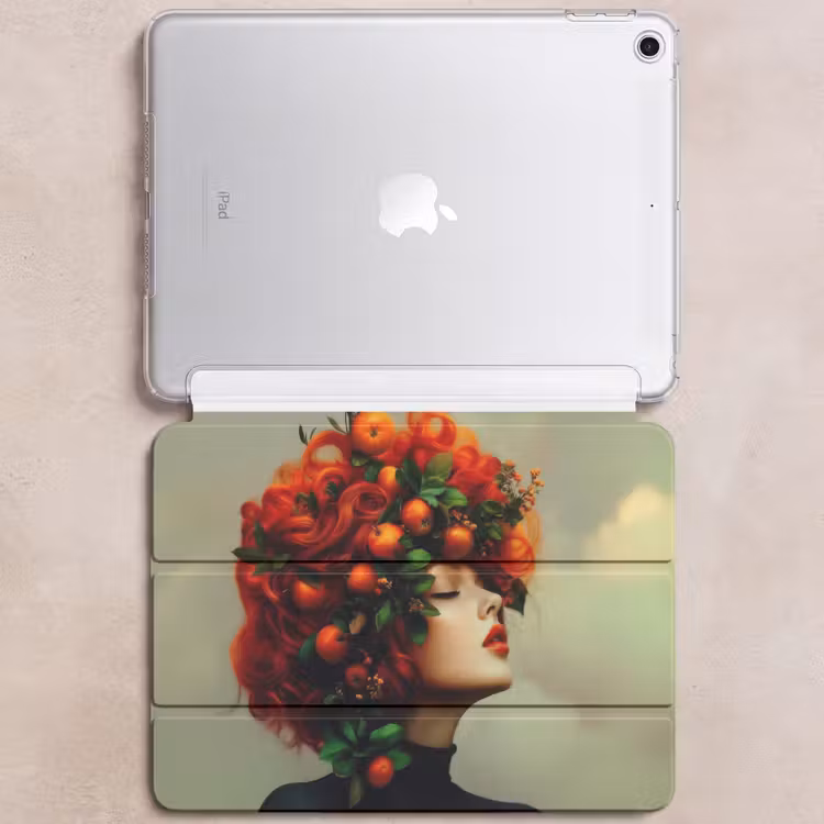 iPad hoes - Vrouw - Appels - Rood - Bladeren — 6