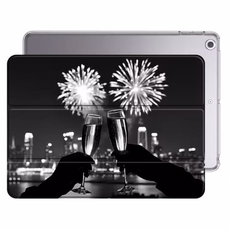 iPad hoes - Vuurwerk - Proosten - Skyline - Champagne — 1