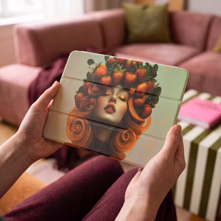 iPad hoes - Vrouw - Aardbeien - Kroon — 3
