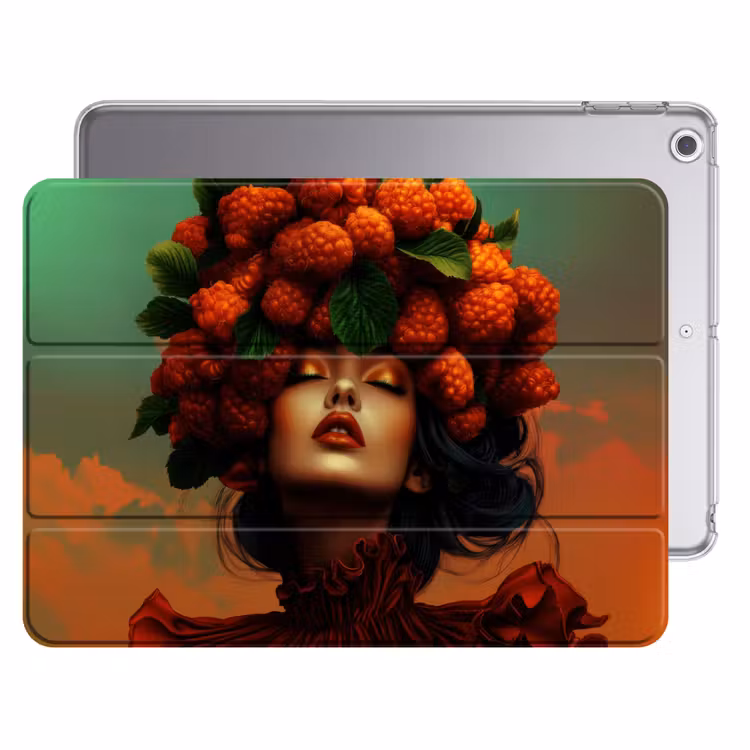 iPad hoes - Vrouw - Frambozen - Bladeren — 1
