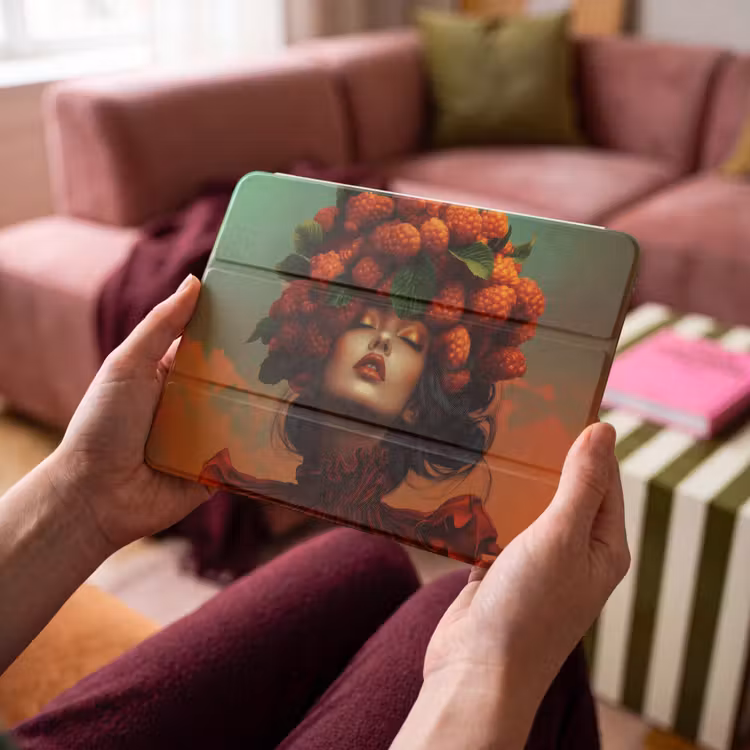 iPad hoes - Vrouw - Frambozen - Bladeren — 3