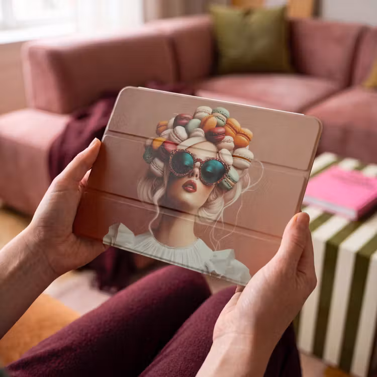 iPad hoes - Vrouw - Macarons - Bril — 3