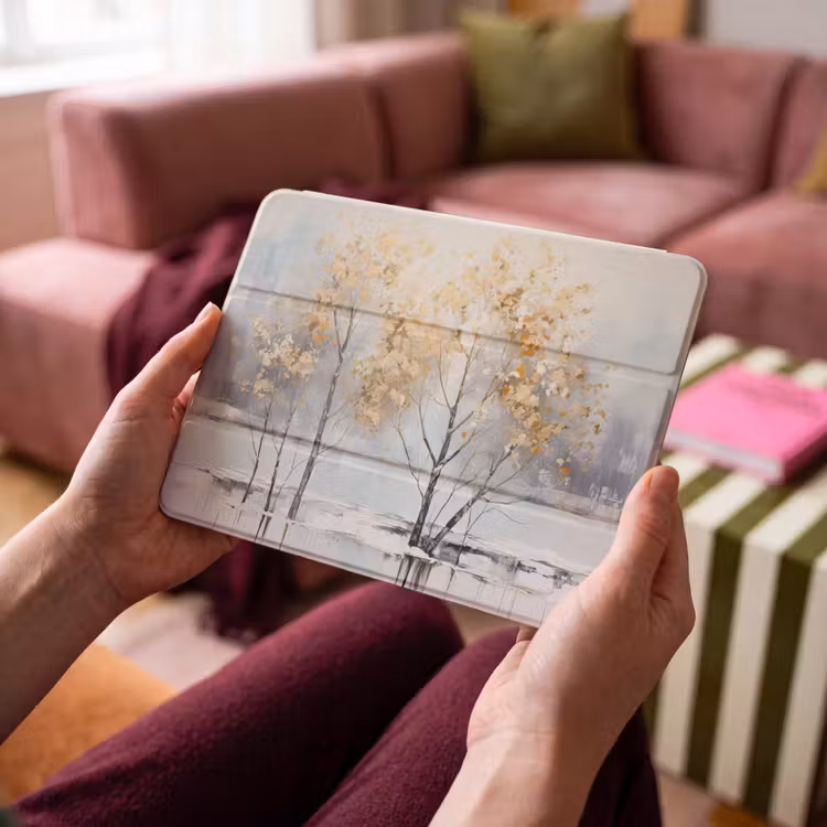 iPad hoes - Winter - Bomen - Natuur - Acryl - Kunst — 3