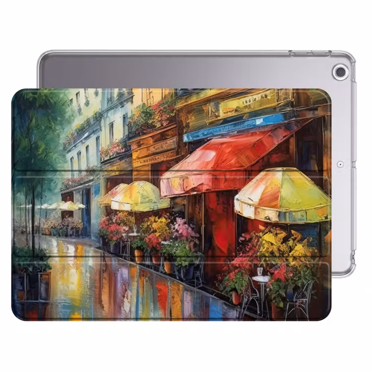 iPad hoes - Straat - Olieverf - Kleurrijk - Stad — 1