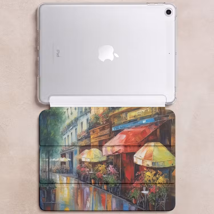 iPad hoes - Straat - Olieverf - Kleurrijk - Stad — 6