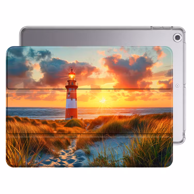 iPad hoes - Vuurtoren - Zonsondergang - Duinen - Horizon — 1
