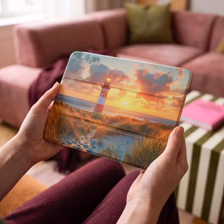iPad hoes - Vuurtoren - Zonsondergang - Duinen - Horizon — 3