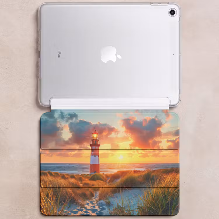 iPad hoes - Vuurtoren - Zonsondergang - Duinen - Horizon — 6
