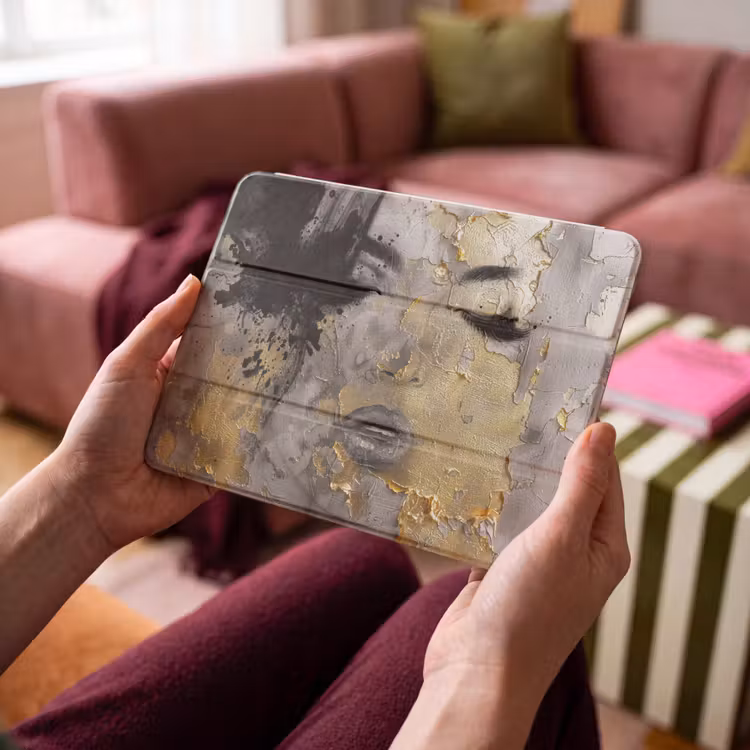iPad hoes - Vrouw - Kunst - Goud - Zwart — 3