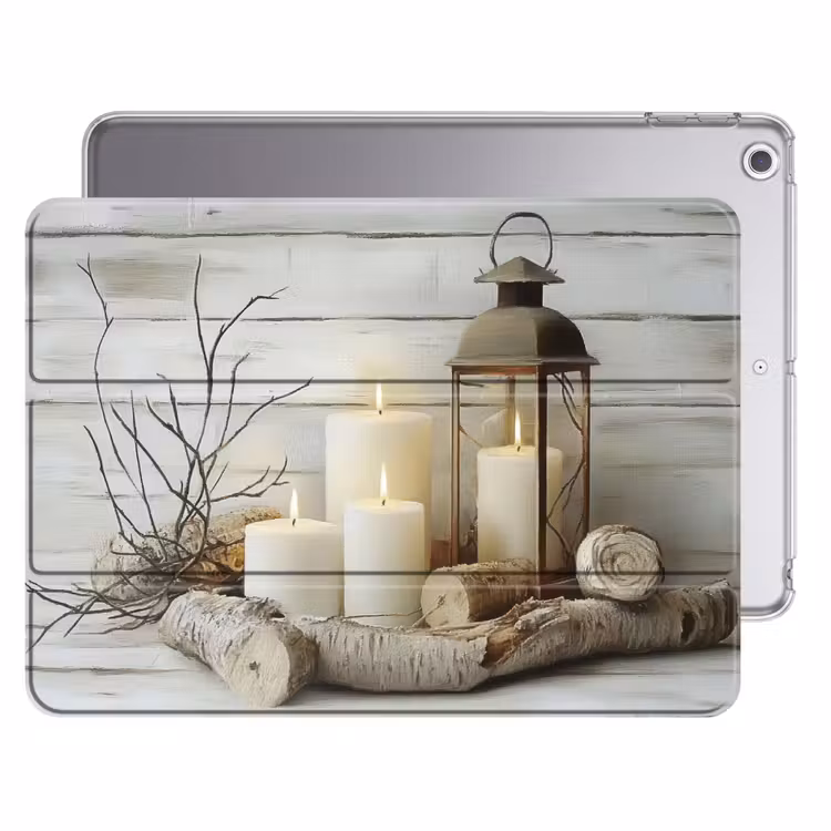 iPad hoes - Stilleven - Wit - Kaarsen - Rustiek - Natuur — 1