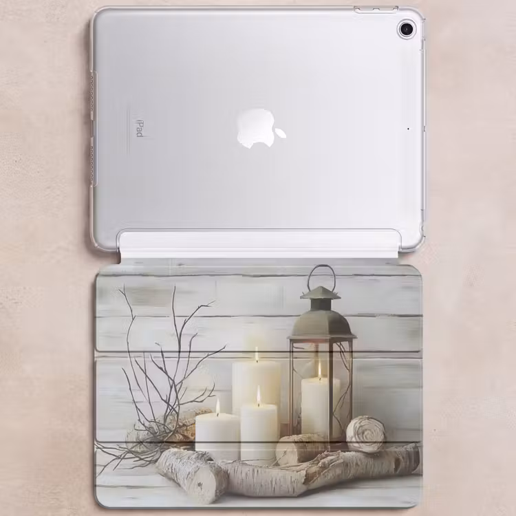 iPad hoes - Stilleven - Wit - Kaarsen - Rustiek - Natuur — 6