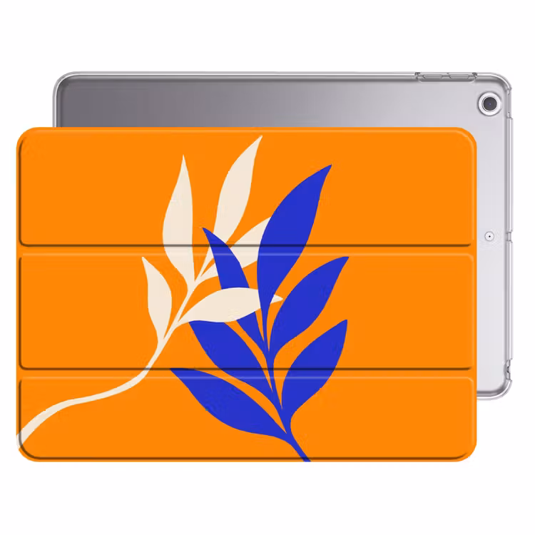 iPad hoes - Takken - Bladeren - Minimalistisch - Blauw — 1