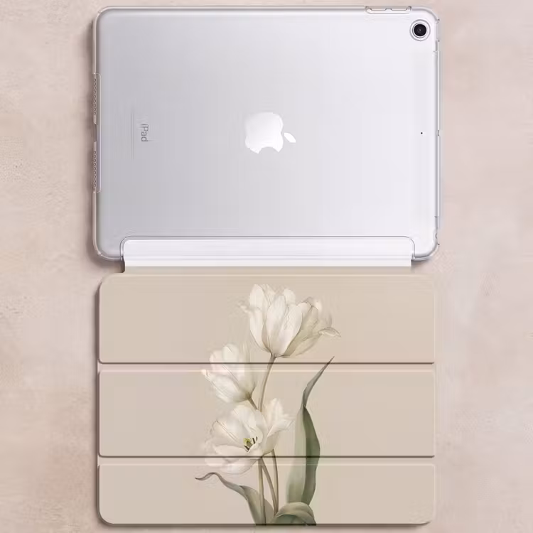 iPad hoes - Tulpen - Wit - Bladeren — 6